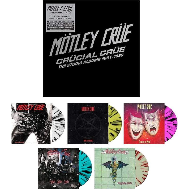 Motley Crue - Crucial Crue - The Studio Albums 1981 - 1989 (5 Lp Limited Edition Colour) Vinyl New