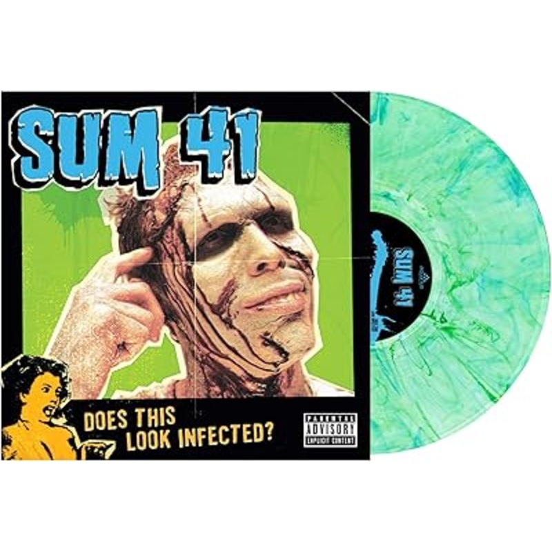 Sum 41 - Does This Look Infected (Transparent Green With Blue Swirl) Vinyl New
