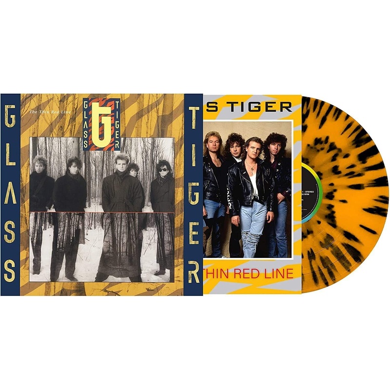 Glass Tiger - Thin Red Line (Orange Black Splatter) Vinyl New