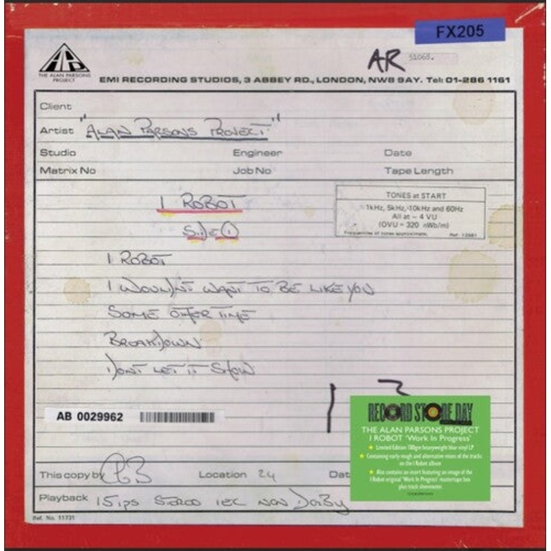 Alan Parsons Project - I Robot (Blue RSD25) Vinyl New