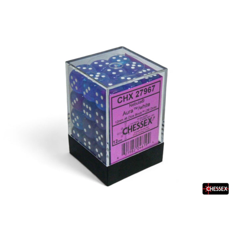 12mm D6 Brick: Nebula - Aura/White (36)