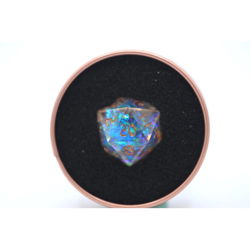 Captured Magic Resin Dice Opal D20