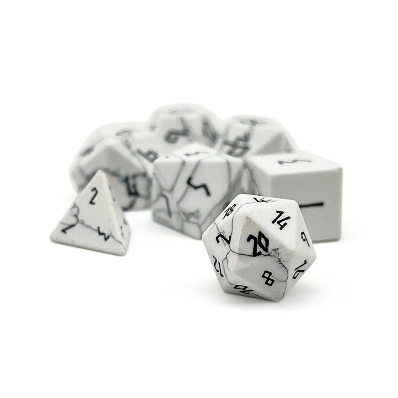 Gemstone Dice: Pebbles - White Howlite