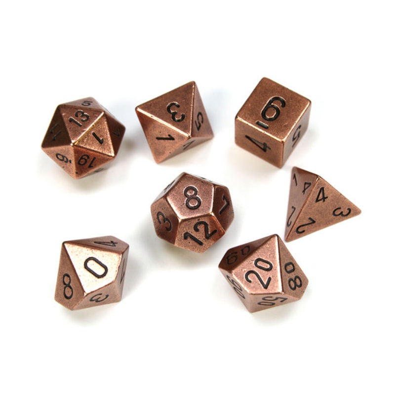 Metal RPG Dice Set: Copper