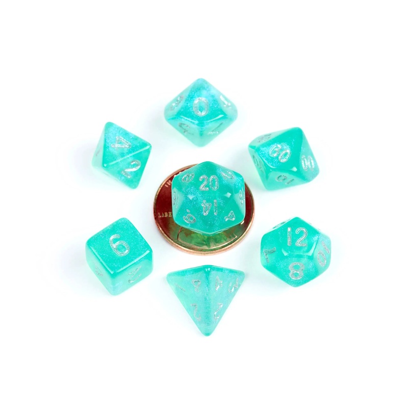 Mini RPG Dice Set: Stardust - Teal
