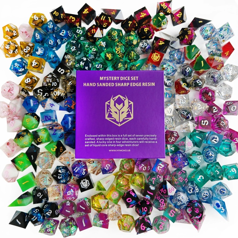 Mystery Sharp Edge Resin Dice Set