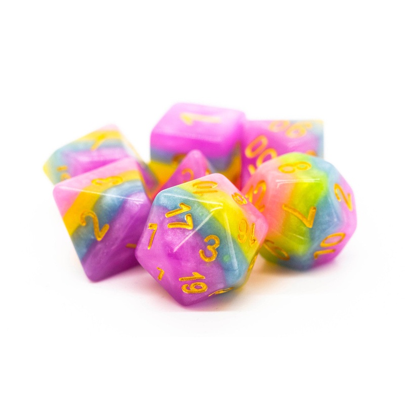 Old School: Gradients - Cotton Candy Dice Set