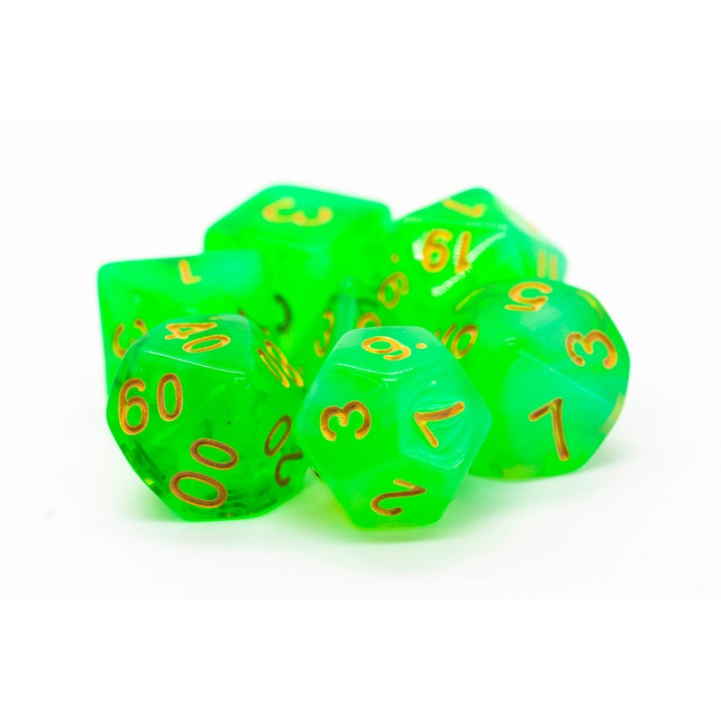 Old School: Nebula - Lightning Green Dice Set