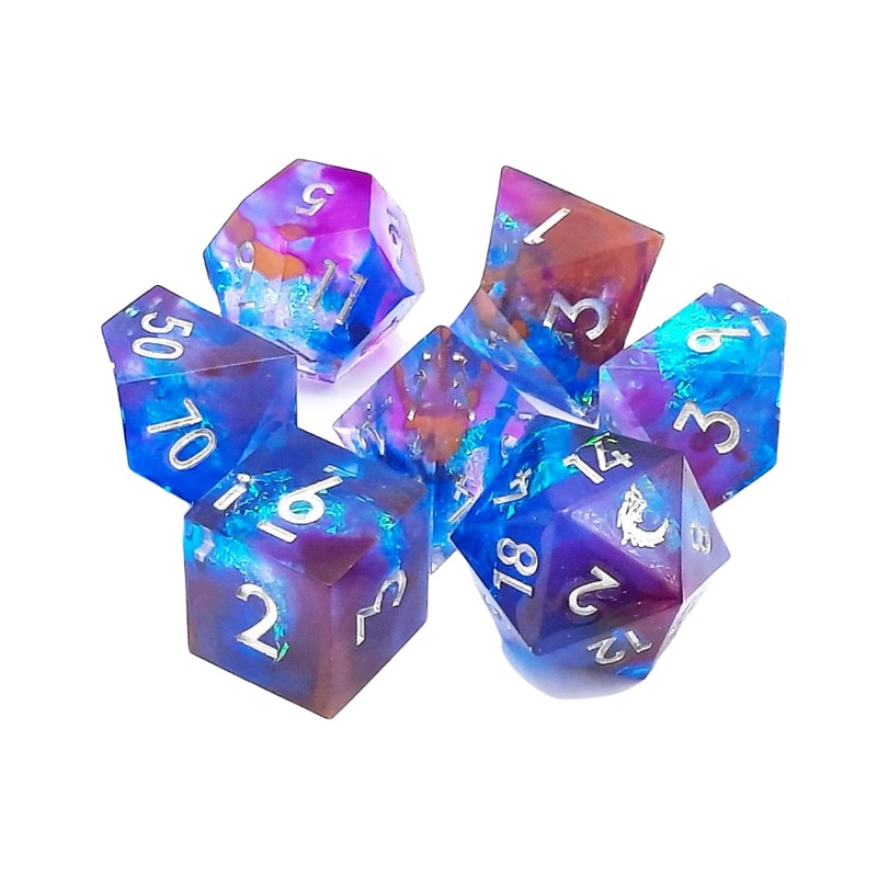 Old School: Sharp Edged - Kingfisher Dice Set