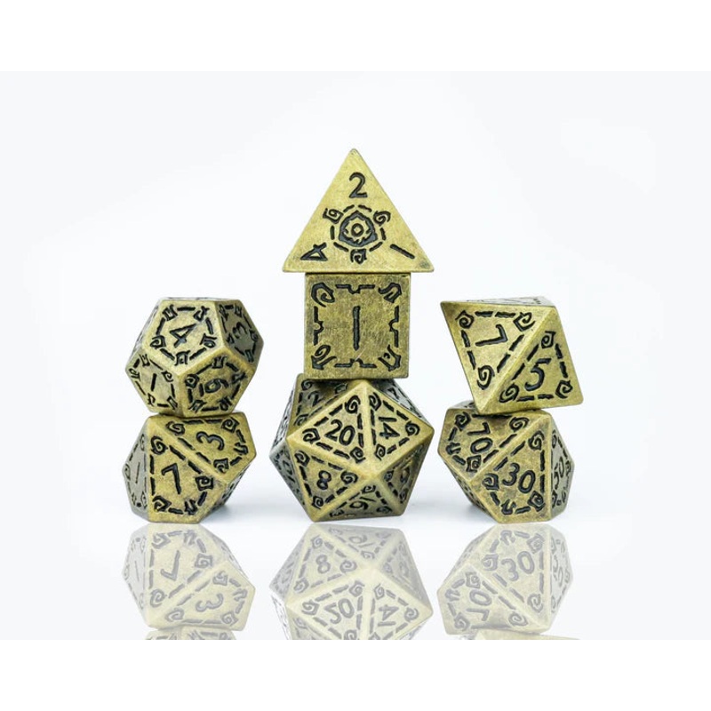 RPG Dice Set: Illusory Metal - Gold