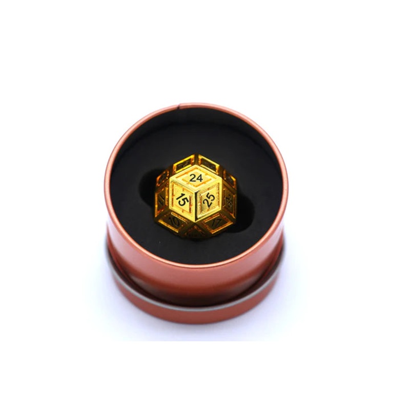 Titan's Fist Metal D30 Dice - Gold with Black