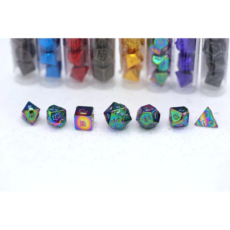 10mm Mini RPG Dice set: Rainbow