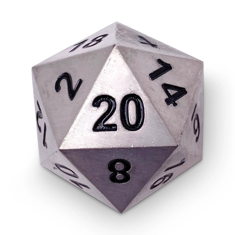 45MM Metal D20 Boulder: Aged Mithiral