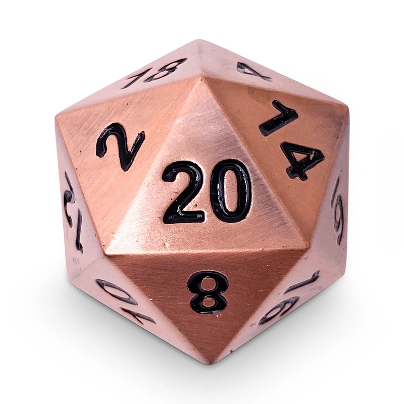 45MM Metal D20 Boulder: Gnomish Copper