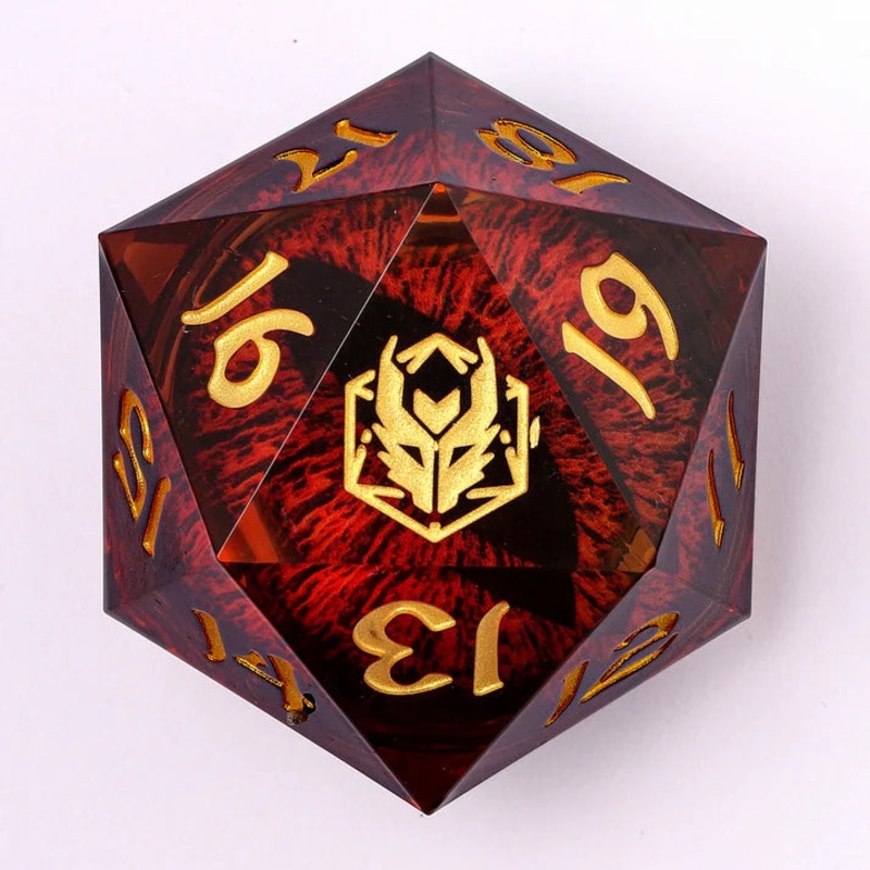 55mm Sharp Edged D20: Always Watching Blood Eye