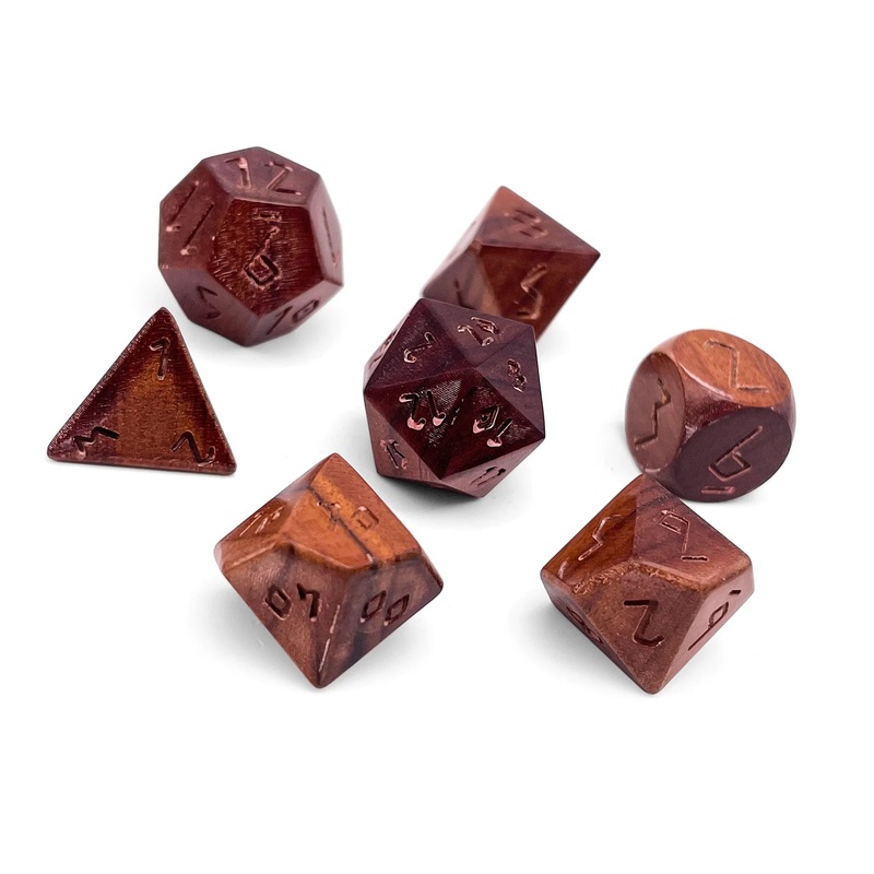 Black Walnut - Wooden Dice set