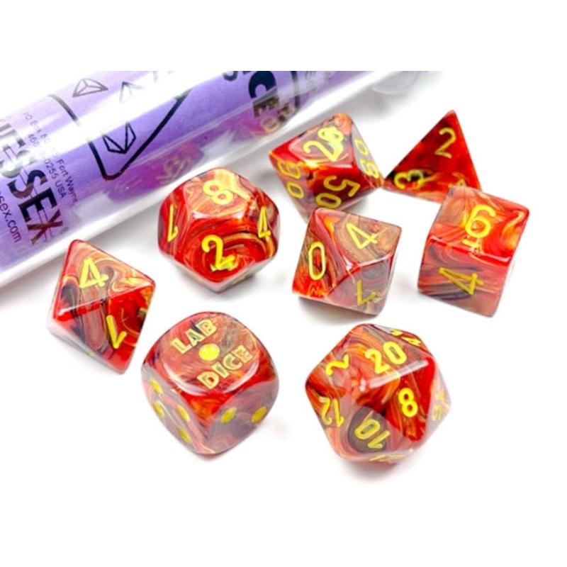 Chessex: 7-Die Set Vortex - Underworld/Yellow
