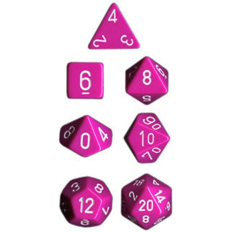 Chessex: opaque Purple/White 7-die set (Copy)