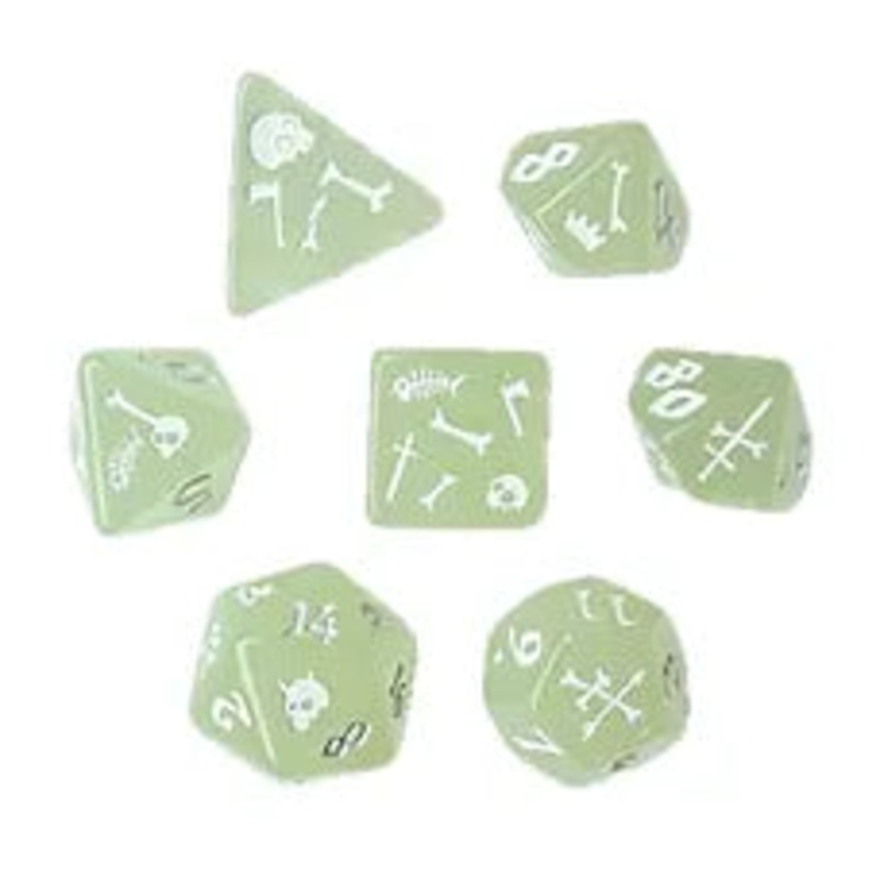 RPG Dice Set: Gelatinous Cube Glow