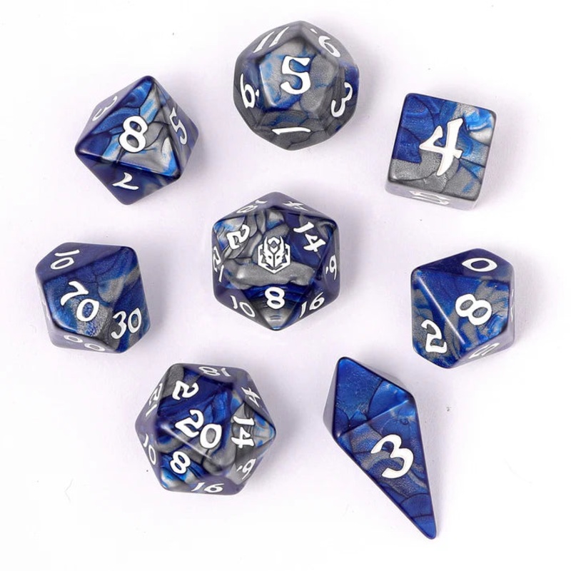 RPG Dice Set: Paladin Steel