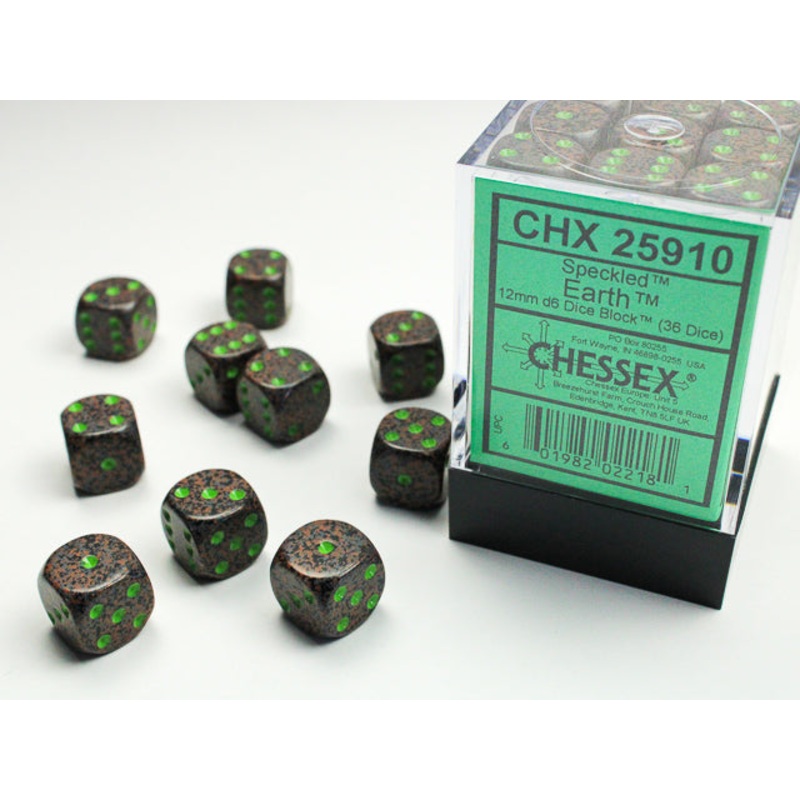 12mm D6 Brick: Speckled - Earth (36)