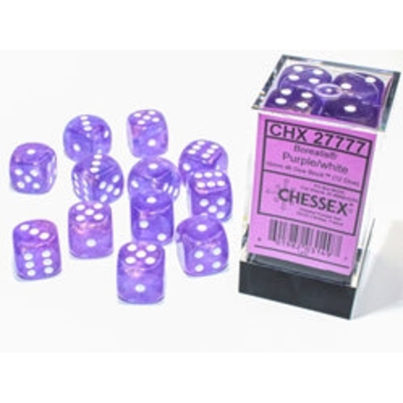 16mm D6 Brick: Borealis - Purple/White (12)