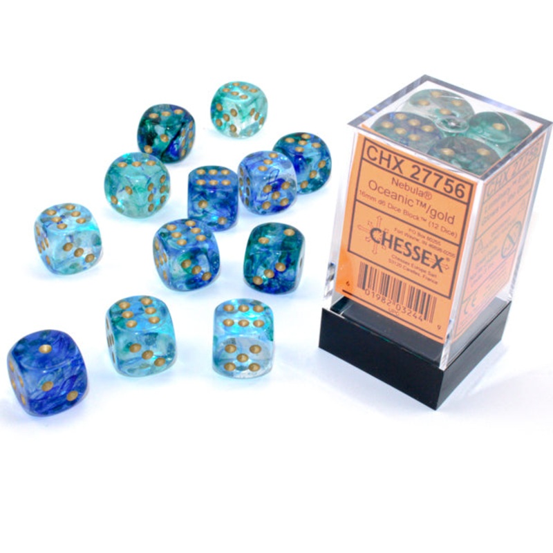 16mm D6 Brick: Nebula - Oceanic/Gold (12)