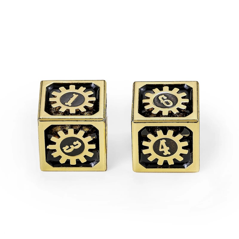 17mm Fidget D6: Tanished Gold