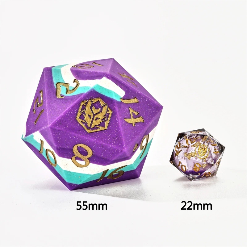 55mm Chonk Rubber D20: Celestial Gleam