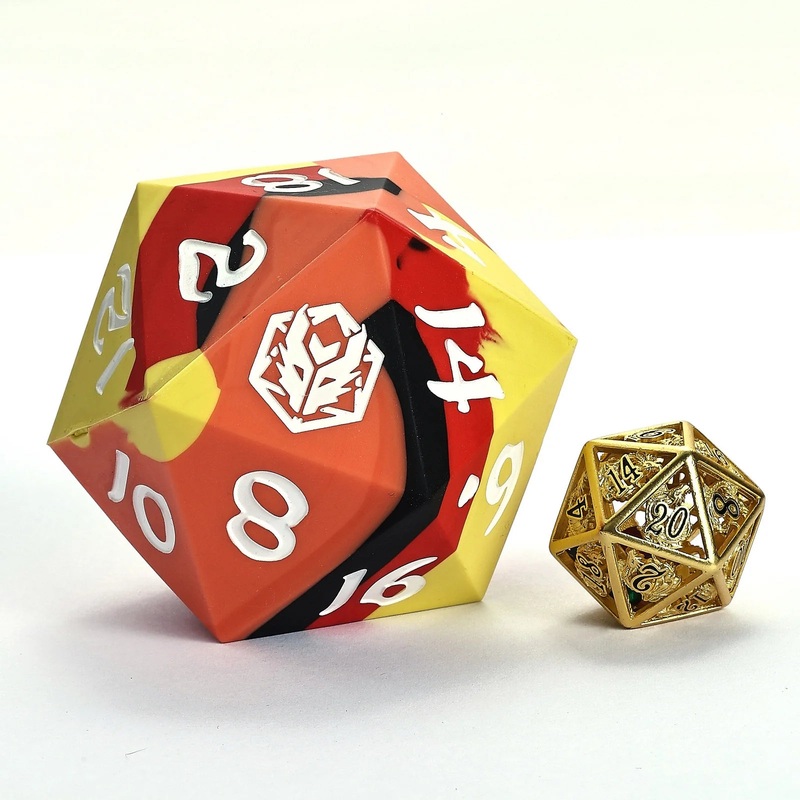 55mm Chonk Rubber D20: Fireball
