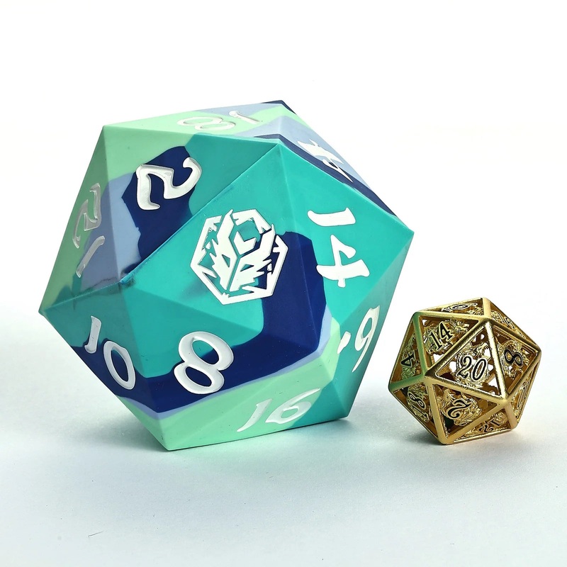 55mm Chonk Rubber D20: Ice Ball