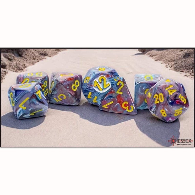 Mega RPG Dice Set: Festive - Mosaic/Yellow