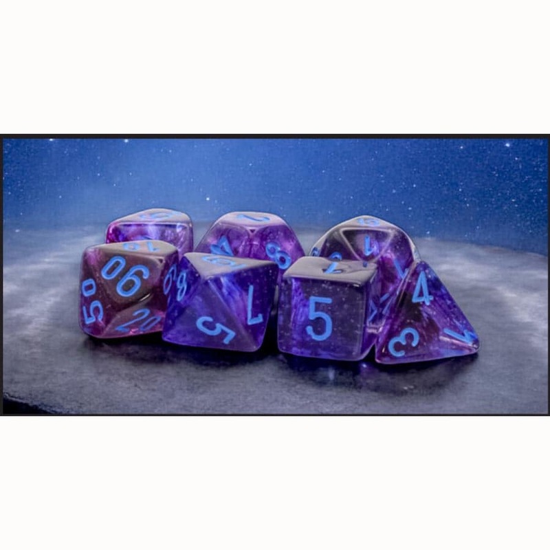 Mega RPG Dice Set: Nebula - Nocturnal/Blue