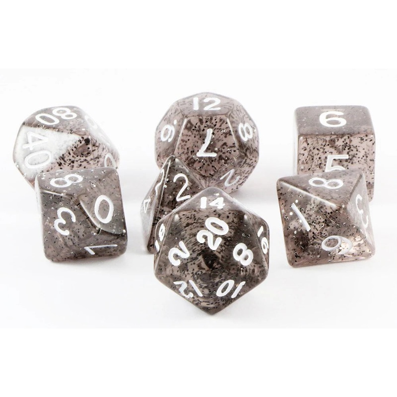 Mini RPG Dice Set: Ethereal Black