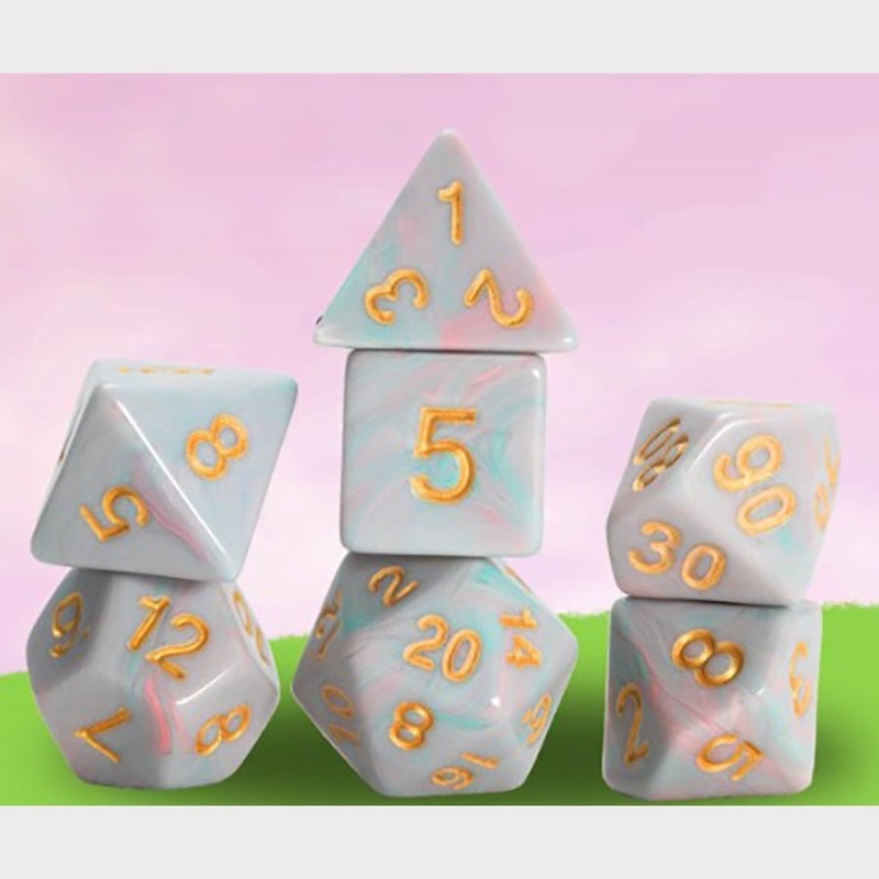 RPG Dice Set: Teal Unicorn