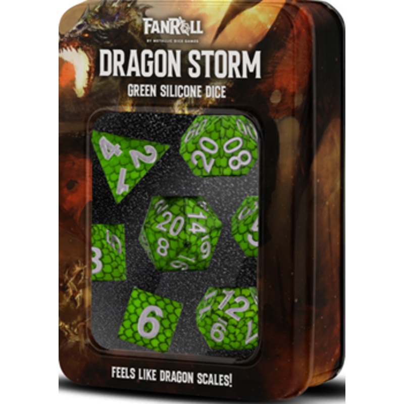 Silicone Dice Set: Green Dragon Scales