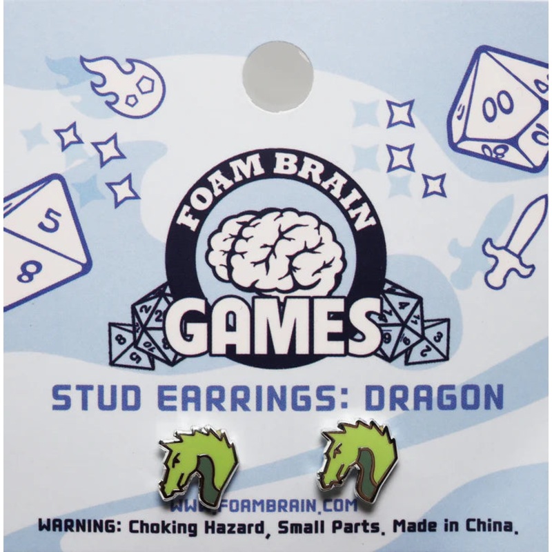 Stud Earrings: Dragon
