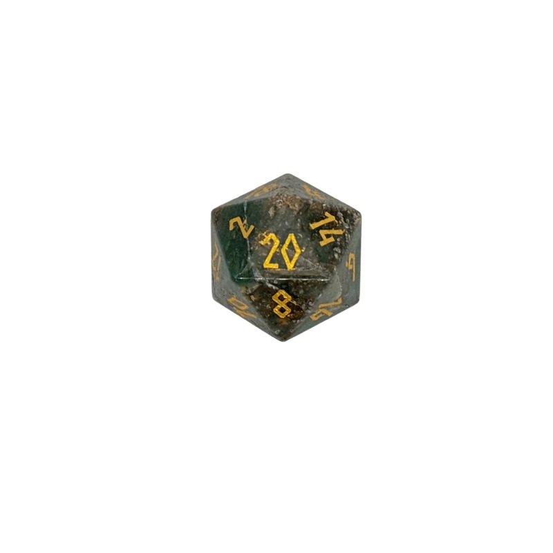 30MM Gemstone D20 Boulder: Blue Labradorite