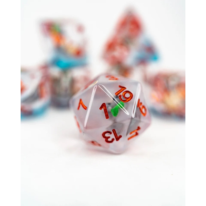 Acrylic Inclusion RPG Dice Set: Definitely Not Totoro