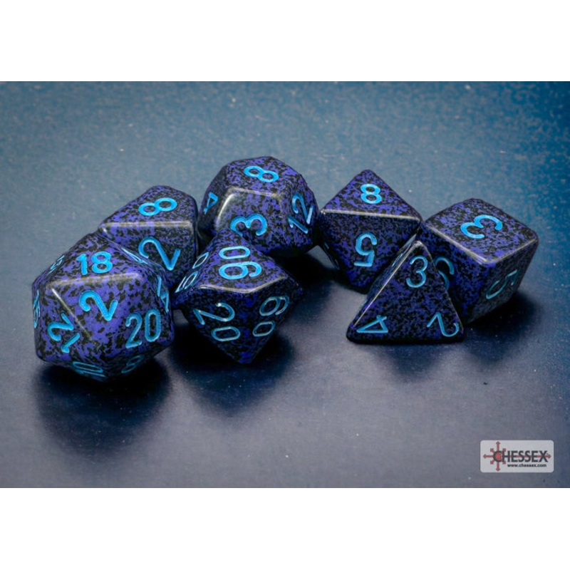 Chessex  7 Dice Set: Speckled - Cobalt