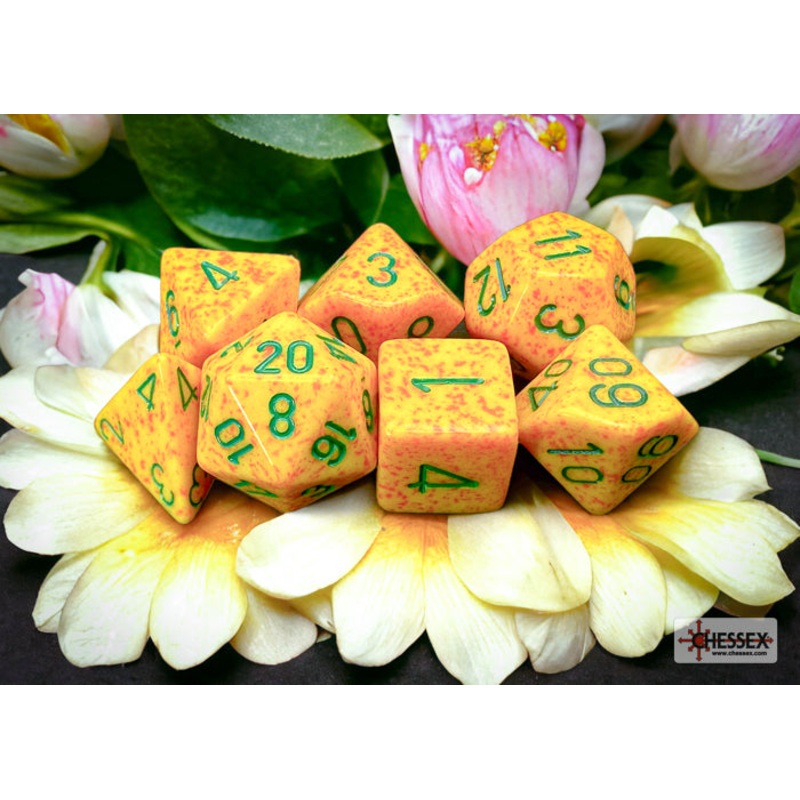 Chessex 7 Dice Set: Speckled - Lotus