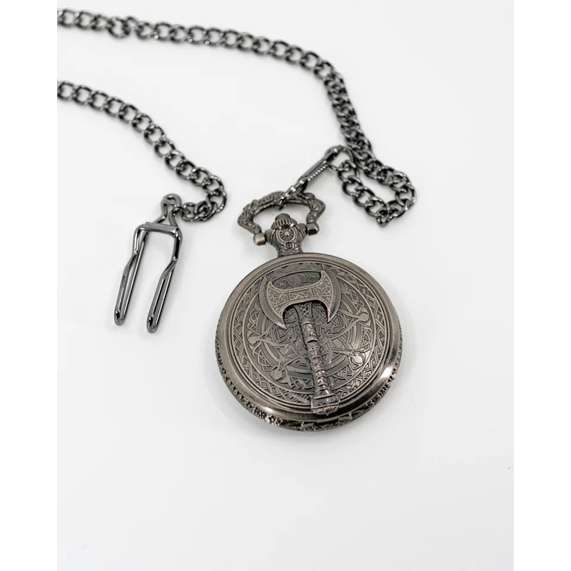 Chrome Pocketwatch with Mini Dice Set: Ironside