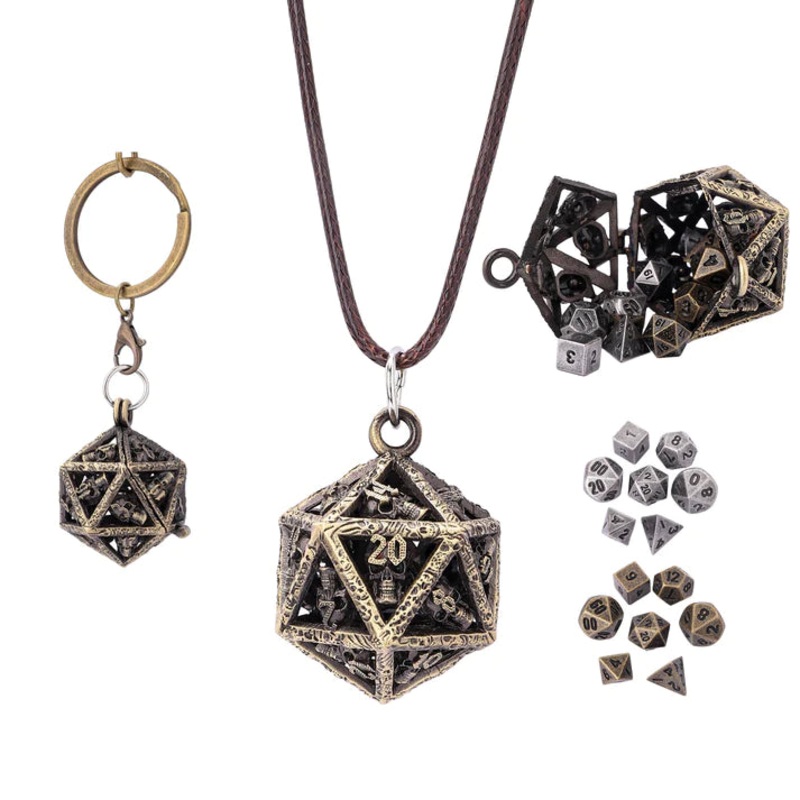 Grimskull's D20 Locket Gift Set: Ancient Gold