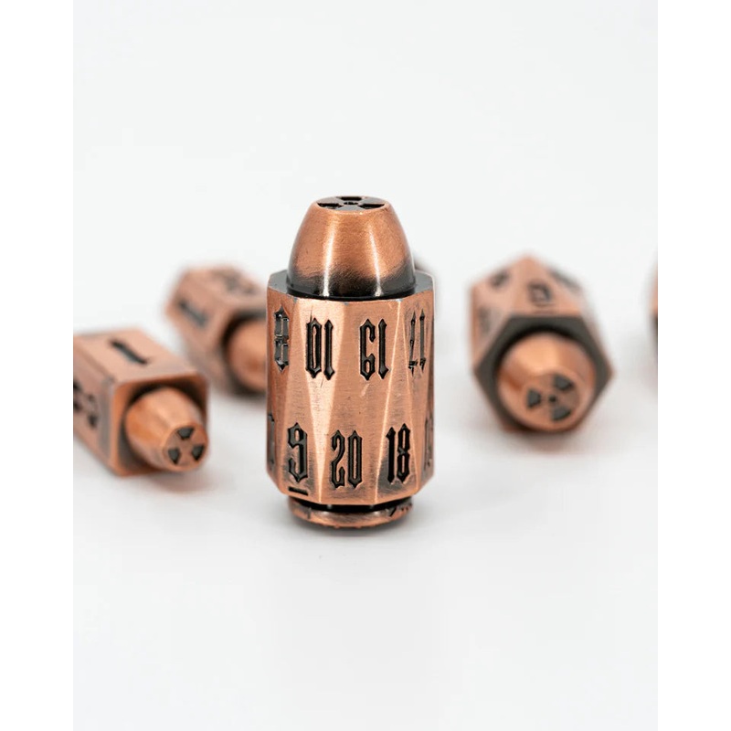 Metal RPG Dice Set: Bravo Copper Bullet