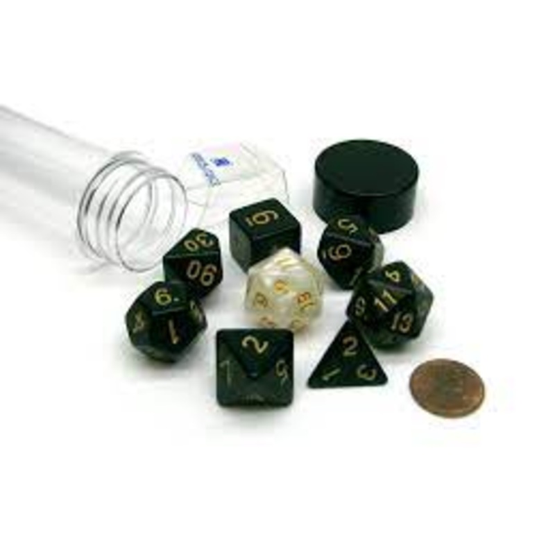 Sirius Dice RPG Set: Solid Black, Gold Ink