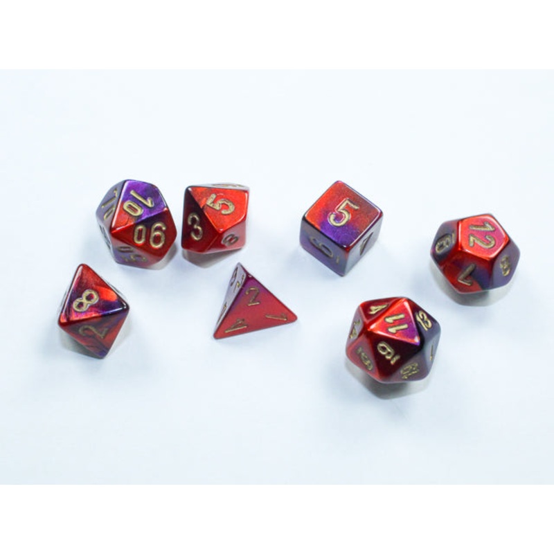 Chessex: Gemini Purple-Red/Gold - Mini Polyhedral