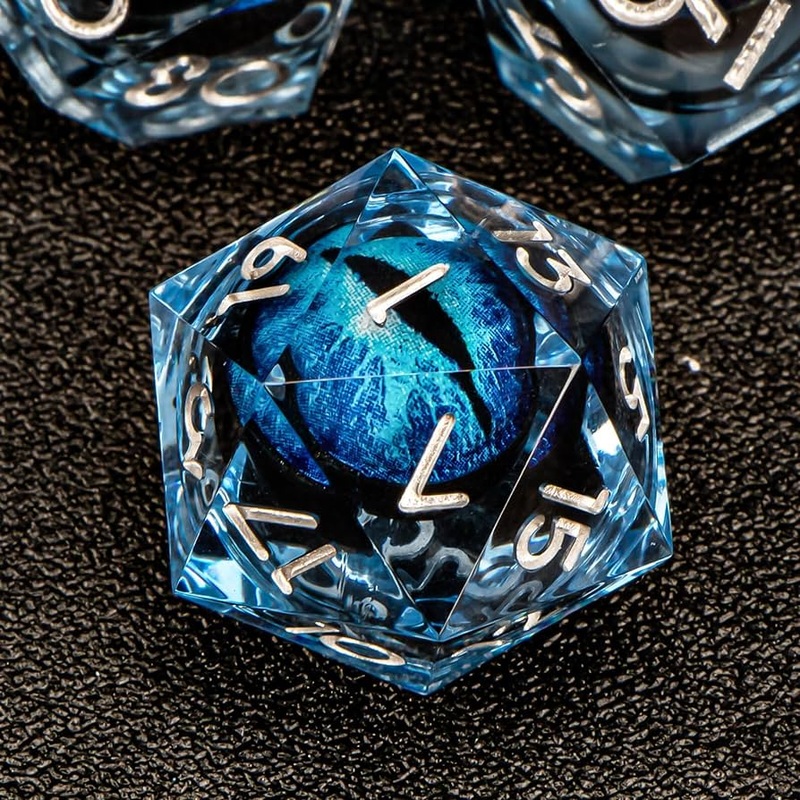 Dragon's Eye Resin Dice: Blue Eyes