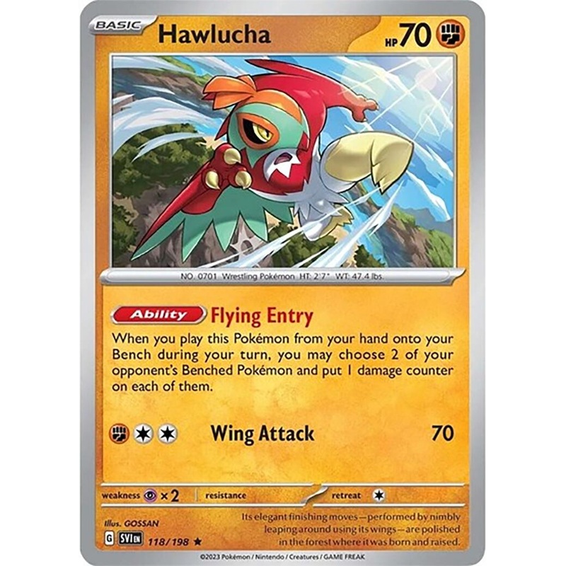 Hawlucha (118/198) (Theme Deck Exclusive) [Scarlet & Violet: Base Set]