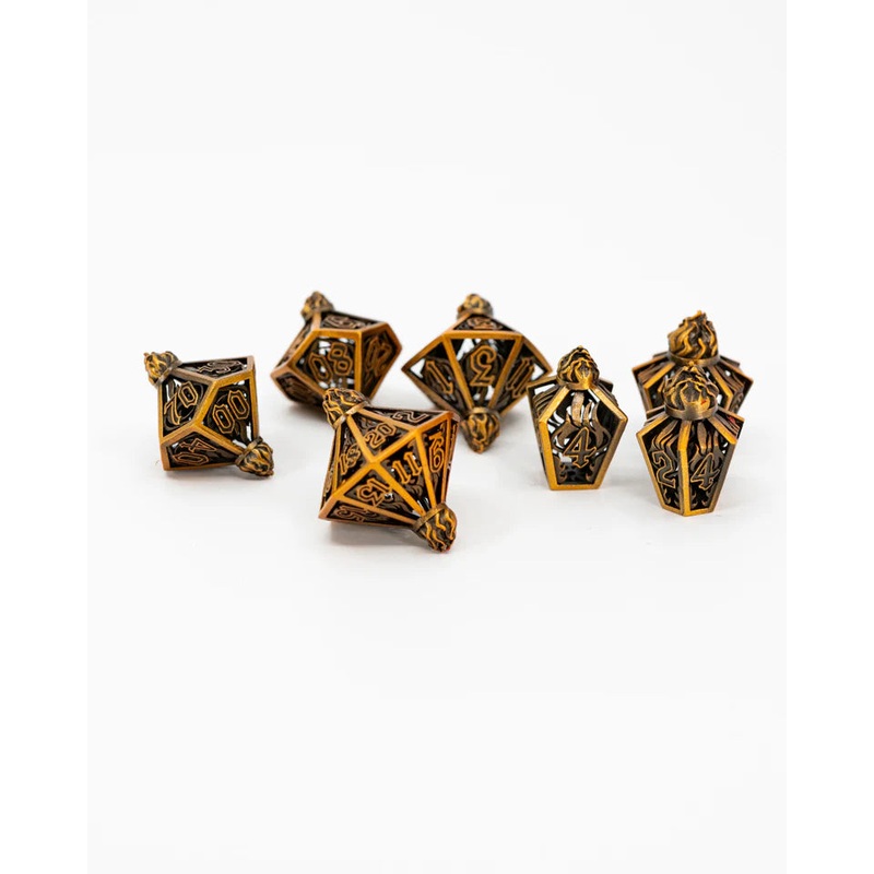 Hollow Metal RPG Dice Set: Madman's Lantern