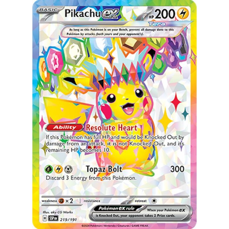 Pikachu ex (219/191) [Scarlet & Violet: Surging Sparks]